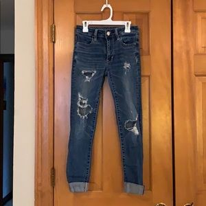 Ripped skinny jeans